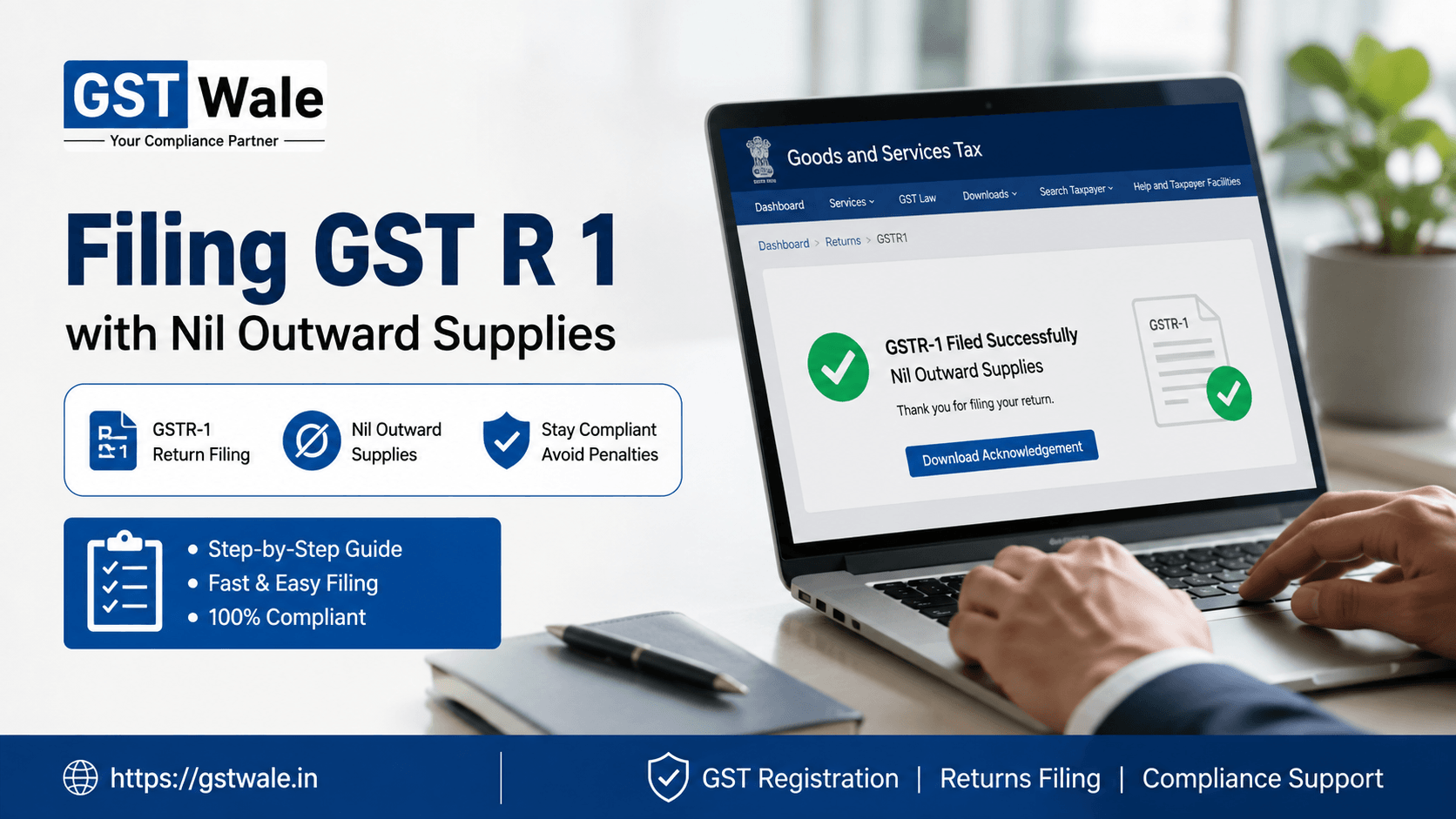 A Practical Walkthrough: Filing GST R 1 with Nil Outward Supplies