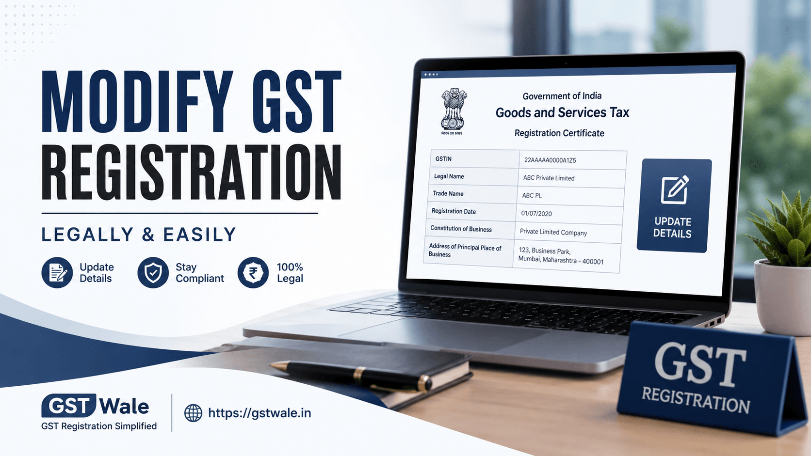 How to Legally Modify Details on Your Goods and Services Tax Registration Certificate