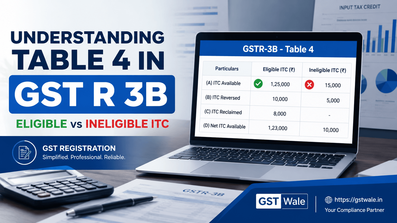 Understanding Table 4 in GST R 3b: Eligible vs Ineligible ITC