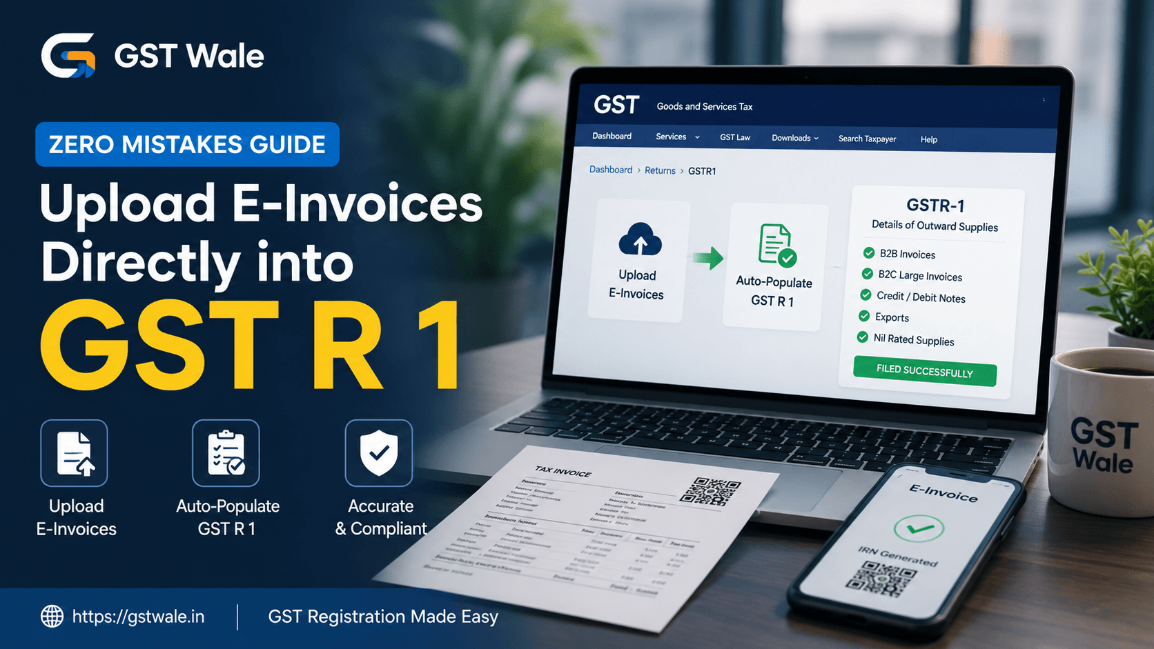 Zero Mistakes Guide: Uploading E-Invoices Directly into GST R 1