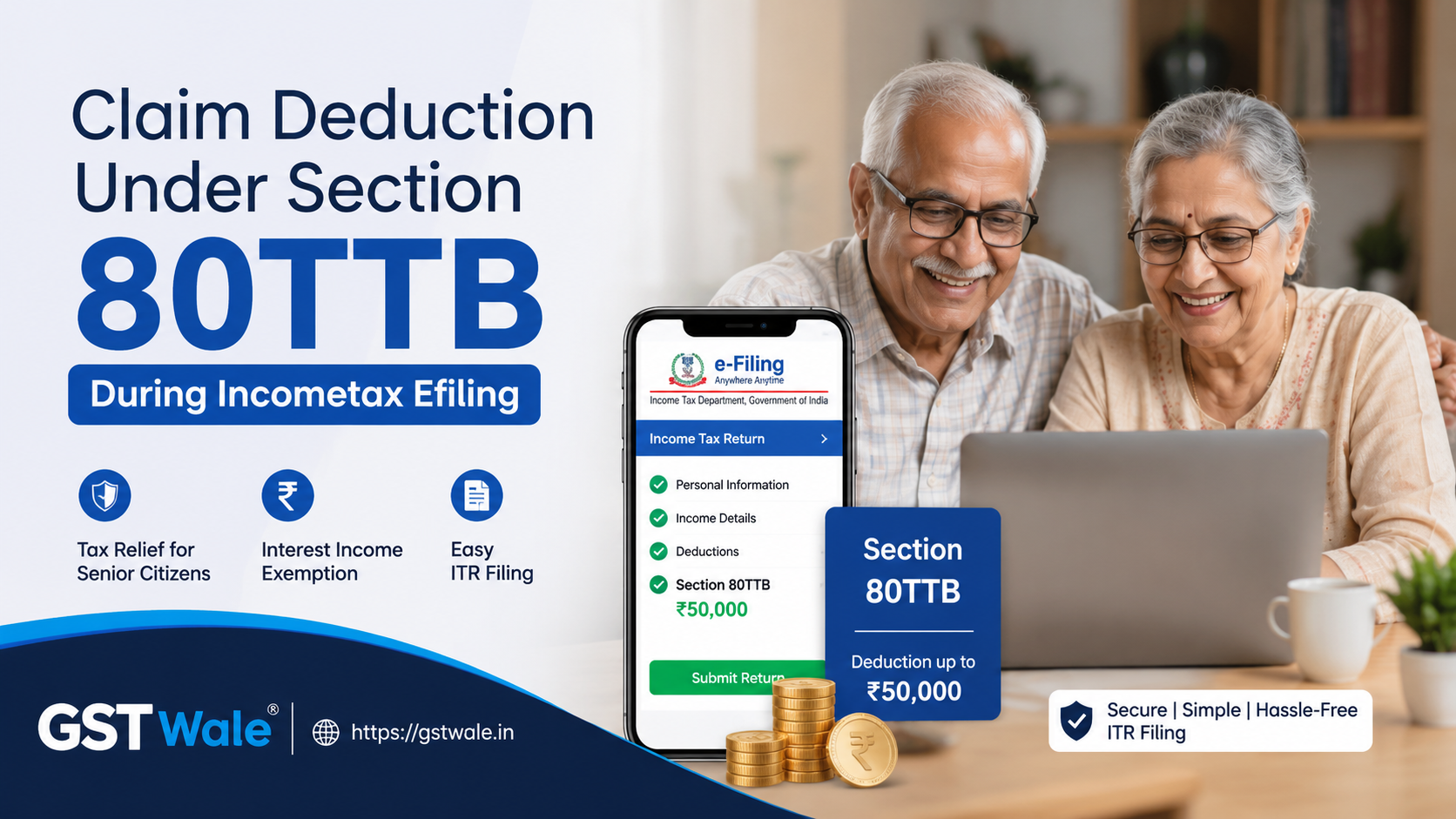How Senior Citizens Can Claim Deductions Under Section 80TTB During Incometax Efiling