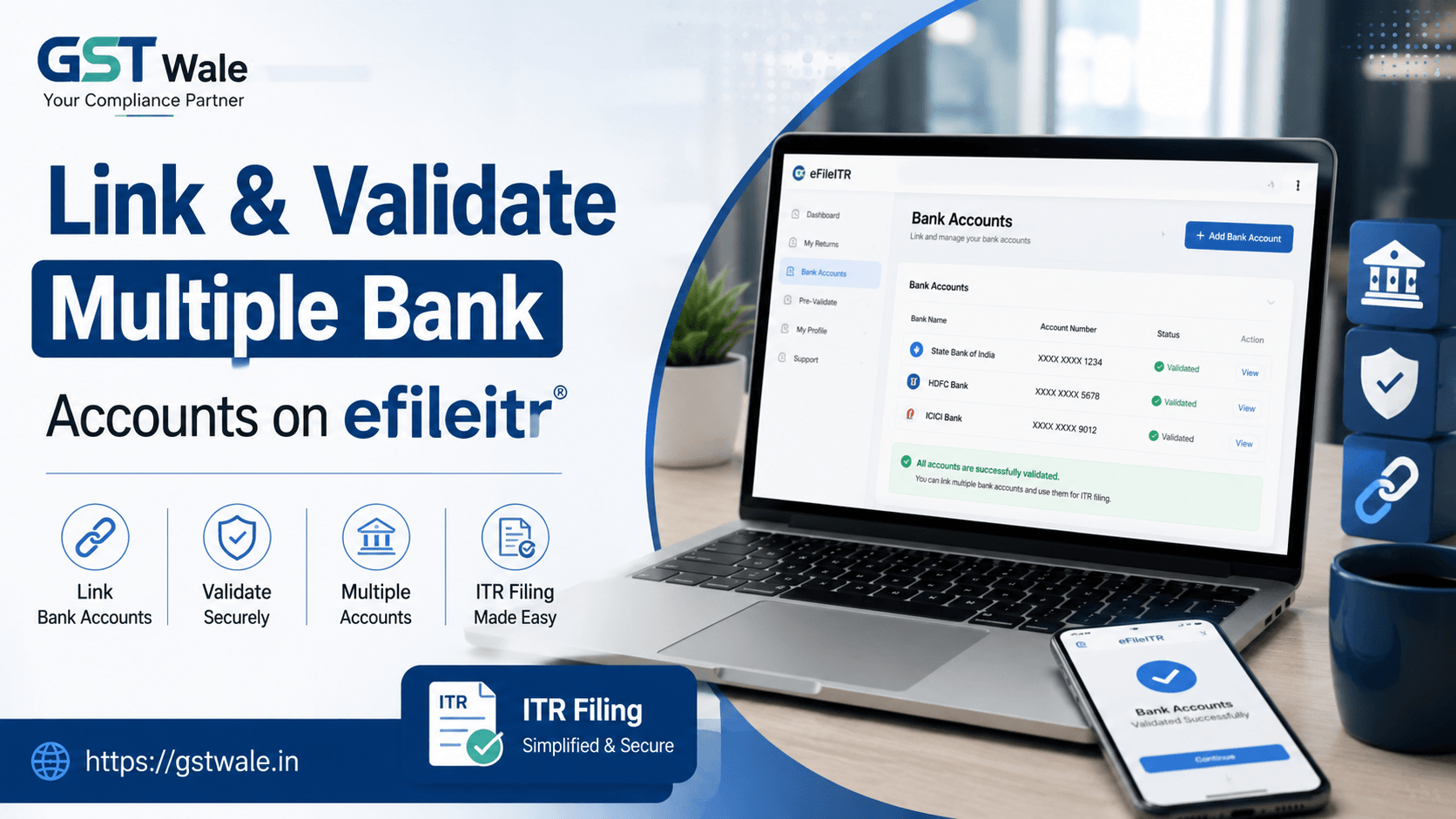 How to Link and Validate Multiple Bank Accounts on Efileitr