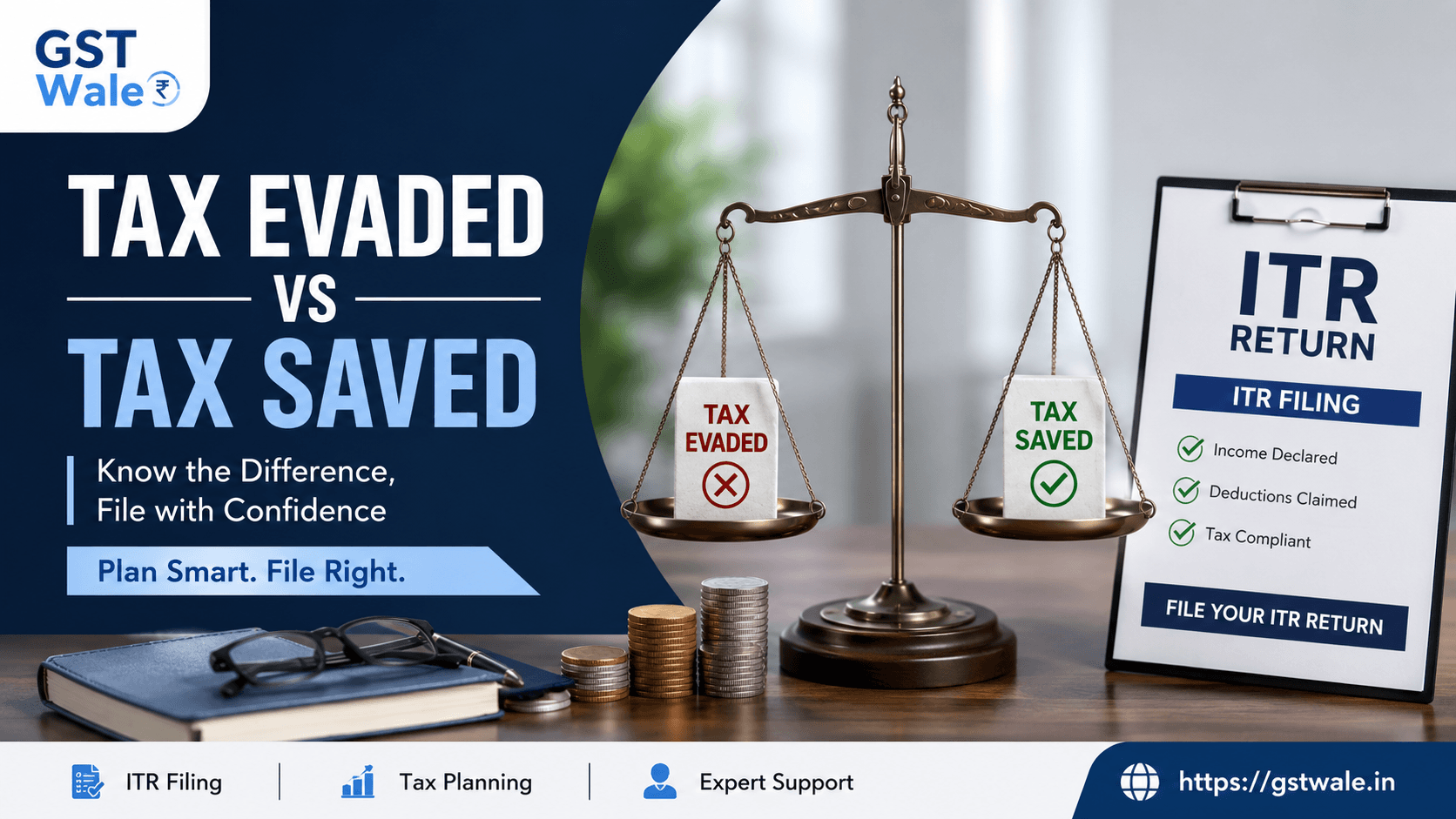 Understanding the Difference Between Tax Evaded vs Tax Saved When Planning Your ITR Return